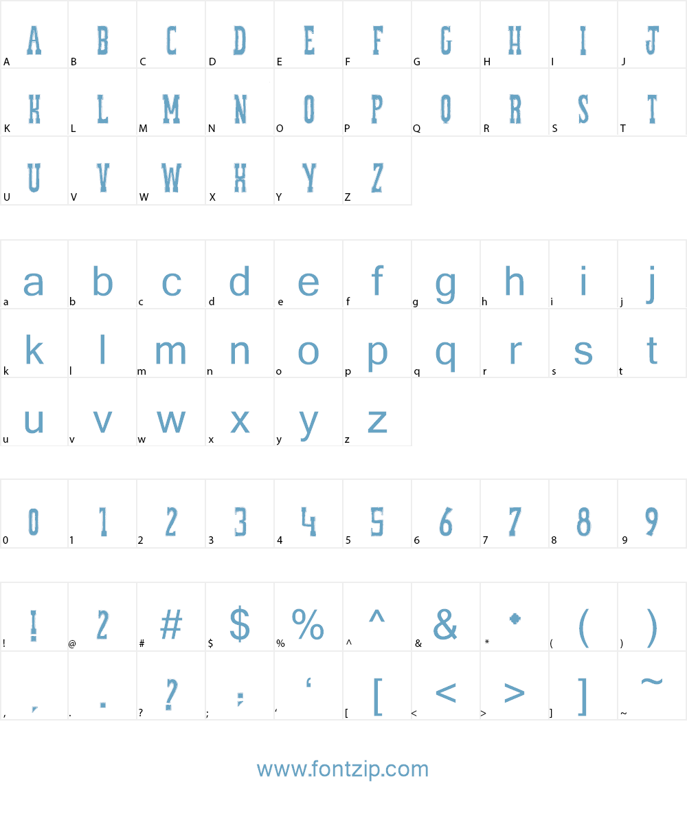 THE SPAGHETTI MOVIE Font Character